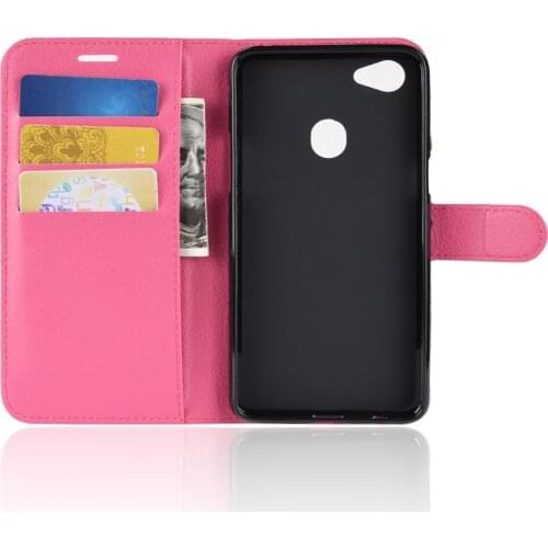 100pcs/lot For OPPO R15 dream A83 litchi Lychee Wallet Leather tpu cover Case For OPPO F7 F5 A73 A75 R11S plus