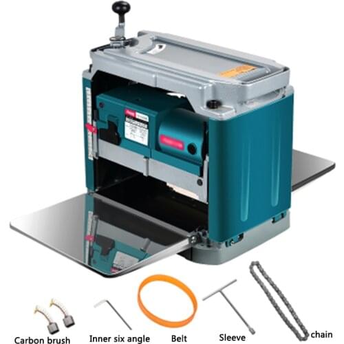 12 Inch Desktop Planer Electromechanical Planer Small Household Press Planer 220-230V Single Side Woodworking Power Planing Tool