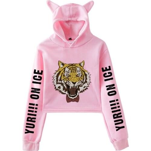 2020 New Anime YURI!!! on ICE 2D fashion trend Cat ears Top Women summer Hoodies Sweatshirt Sexy hot clothes All-match