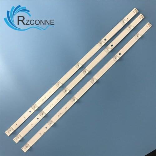 3pcs 590mm 6leds LED Backlight Lamps strip kit Board w/ Optical Lens Fliter for LG innotek drt 3.0 32inch LCD LED TV