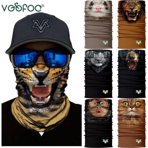 Animal Monkey bandana hunting scarf Shield Fishing mask Bicycle scarf neck Warmer cover Sunscreen headband bandanas men Outdoor
