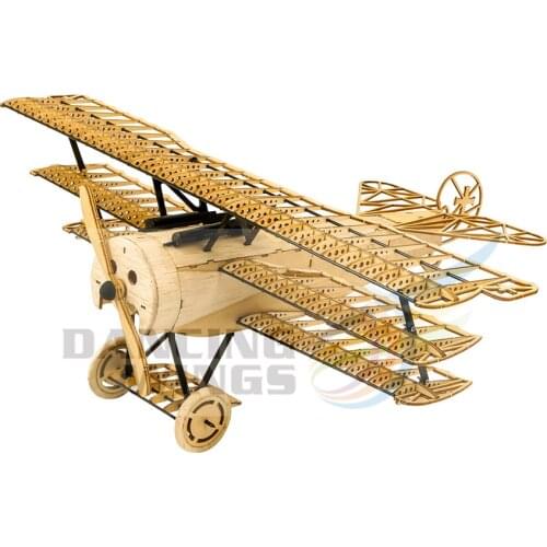 Balsa Wood Fokker DRI Airplane Model Woodcraft Construction Kit 3D Wooden Puzzle DIY Toy for Adults Boyfriend Birthday gift