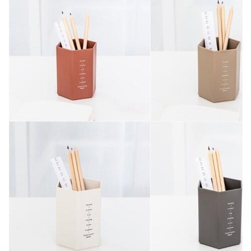 Large Capacity Six-sided Design Children Stationery Holder Desktop Pen Holder Makeup Tools Holder Box for Home Office