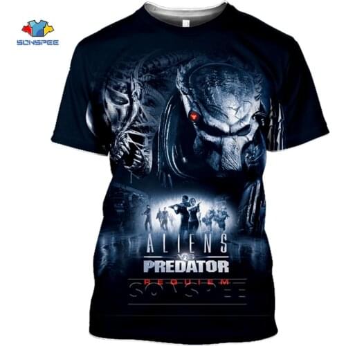 SONSPEE The Predator T Shirt Fashion Men Women Sweatshirt 3D Print Movie Hip Hop streetwear Unisex Tops O Neck Harajuku Pullover
