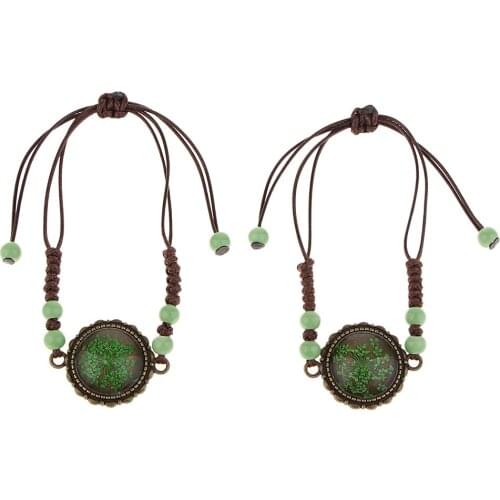 Ceramic Dried Flower Beads Beaded Bracelets Personal Design Handmade Jewelry