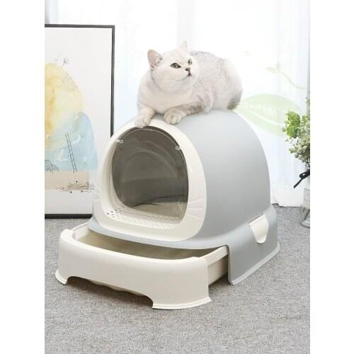 Cat Litter Box Fully Closed Cat Toilet Fat Cat Oversized Cat Litter Box Large Single-layer Cat Potty Drawer Type