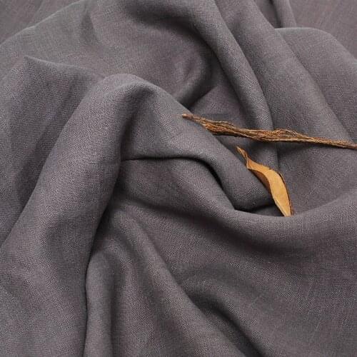 High Grade Clothing Ramie Fabric for designer diy,Dark gray fabric for patchwork
