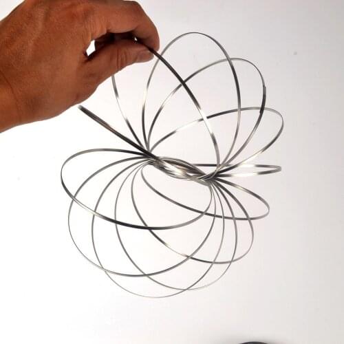 1pcs fluid bracelet decompression magic bracelet magic magic pattern deformation iron ring exercise toy