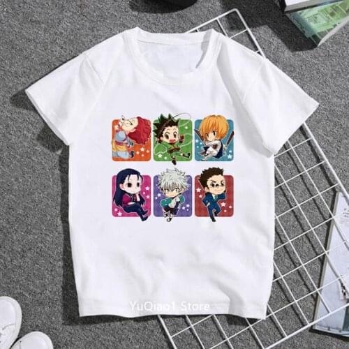 Fashion Casual Kids T Shirt Hunter X Hunter Cartoons Print Girls Boys Unisrx Funny Tshirt Childrens Harajuku Short Sleeve