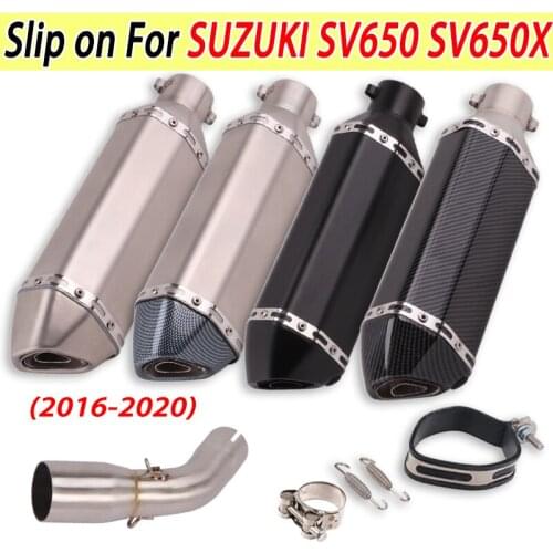 Motorcycle Exhaust Slip On For SUZUKI SV 650 SV650 SV650X 2016 - 2019 Escape Silencer Modify Middle Link Pipe Muffler DB Killer