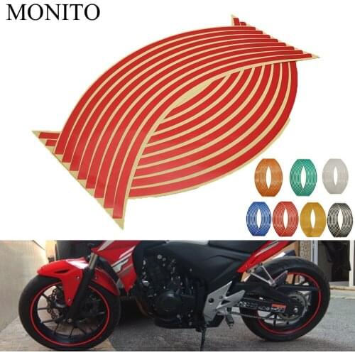 Motorcycle Wheel Sticker Motocross Reflective Decals Rim Tape Strip For YAMAHA WR450F WR250R WR250X WR450 SEROW 225 250 MT 07