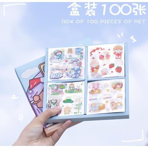 100pcs/lot Kawaii Stationery Stickers Former shop Diary Planner Decorative Mobile Sticker Scrapbooking DIY Craft Sticker