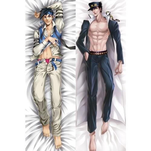 Newly Design JoJos Anime Male Bizarre Adventure Jotaro Kujo Noriaki Kakyoin Pillow Cover Case Hugging Body Pillowcases Cushion