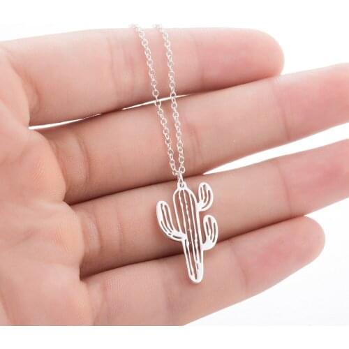 Daisies Lovely Cactus Decor Decoration Pendants Cacti Cereus Shape Fashion Jewelry For Women Birthday Party Gift Accessories