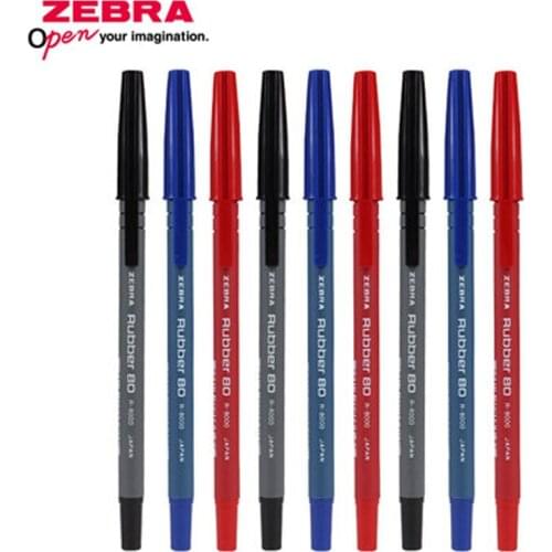 12 pcs/lot Zebra R-8000 super smooth large capacity 0.7mm ballpoint pens high quality comfy grip rubber barrel ballpoint pen