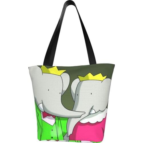 Babar The Movie Shopping Bag Aesthetic Cloth Outdoor Handbag Female Fashion Bags