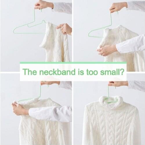 10PCS Wrinkle Resistant Clothes Hanger Designed For Small Neckband Shirt Sweater Coat Hanger Multi Function Clothing