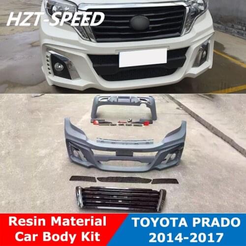 WD Type Resin Unpainted Car Body Kit Front Rear Bumper For Toyota Prado 2014-2017