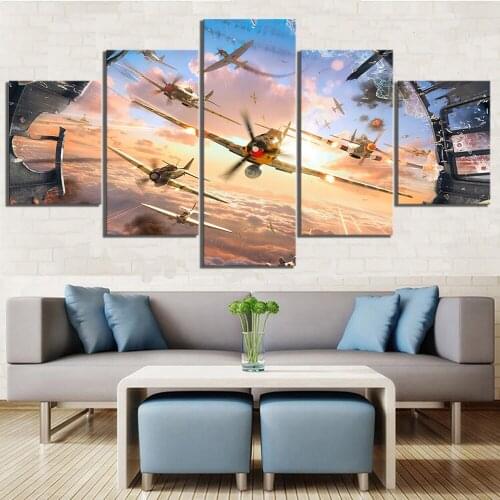 World of Warplanes Diamond Painting 5Pieces Full square round Diamond Embroidery sale Kit Rhinestones Wedding DecorationZP-2576