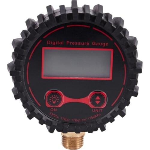 1/4 Tire Pressure Air Table Digital Display Meter 250PSI Digital Display Meter Tire Pressure Gauge Tire Inflation Table