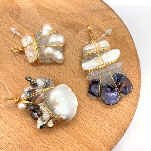 1pc Fashion Natural Freshwater Pearl Pendants Irregular Shape Feet Shape DIY for Making Necklace Bracelets 25x30-30x50mm Size