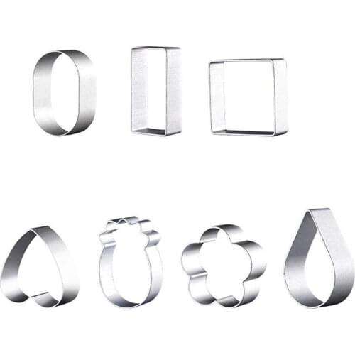 10pcs Square Rectangle Pineapple Shape Pie Cake Cookie Mold Biscuit Cutter Press Mold Cake Mold For Baking For Kitchen