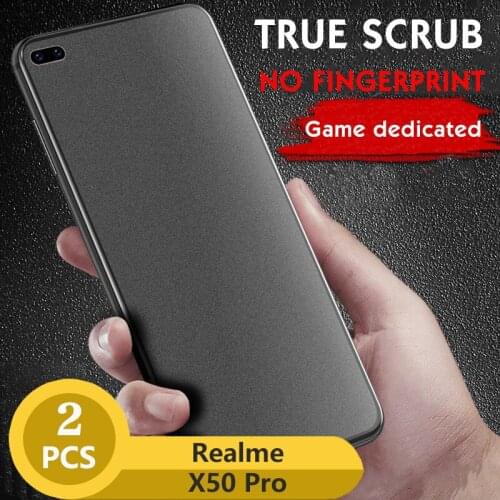 2Pcs/lot Matte Protective Glass For X50 Pro Tempered Glass For Realme 6pro Screen Protectors For Realme X3 x50 6pro Anti blu ray