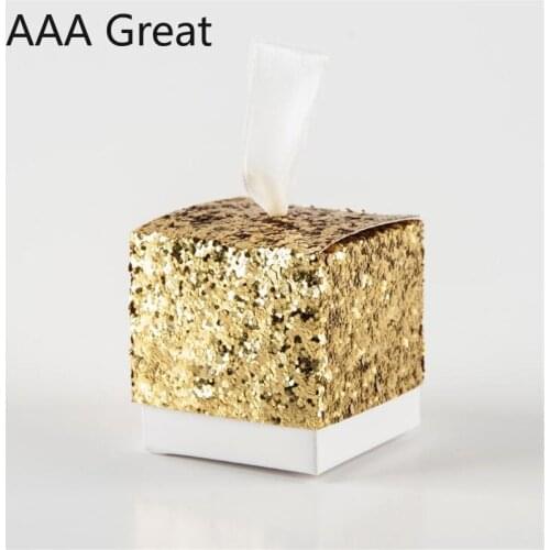 50Pcs/Lot Kraft Paper Candy Box European Sugar Box Chocolate Packaging Creative Party Wedding Birthday Gifts Boxes Christmas New