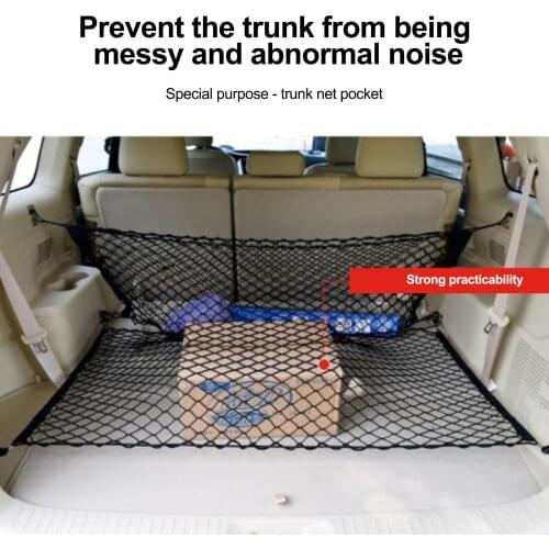 70cm*120cm Car Back Rear Trunk Seat Elastic String Net Car Boot Organizer Pocket Cargo Net Mesh Storage Car Receive Arrange Net