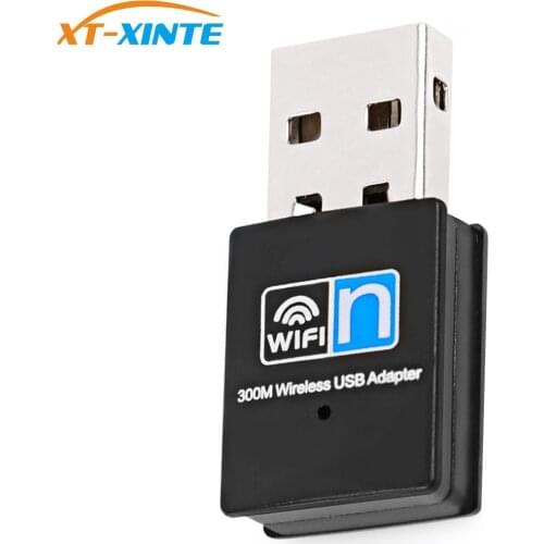 XT-XINTE 300Mbps Wi-Fi Network Adapter RTL8192EU Chip Mini Travel USB Wifi Reciver Wireless Network Card for Desktop/Laptop
