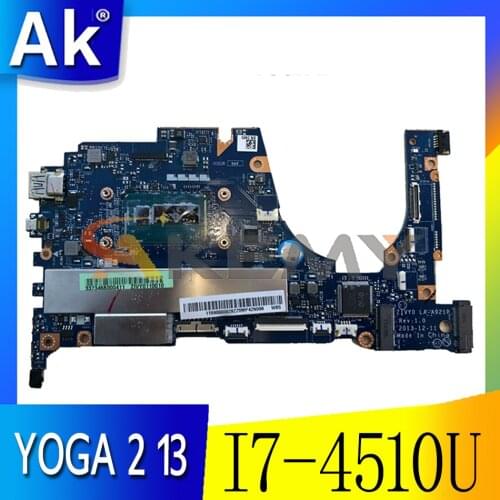 Akemy ZIVY0 LA-A921P Motherboard For Lenovo YOGA 2 13 YOGA2 13 Laptop Motherboard CPU I7-4510U/I7-4500U 8G RAM 100% Test Work