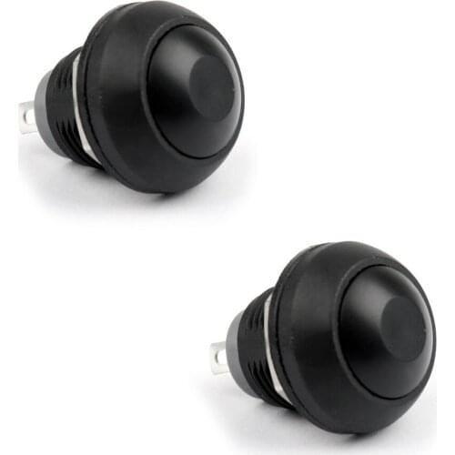 Areyourshop 8pcs Push Button Mini 12mm Red Waterproof Momentary ON/OFF Push Button Round Switch DC 36V/2A