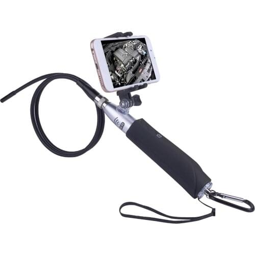 Wireless Endoscope with Phone Holder 8mm Lens HD WiFi Borescope Inspection Camera Built-in 8 LED Lights IP67 Waterproof for iOS