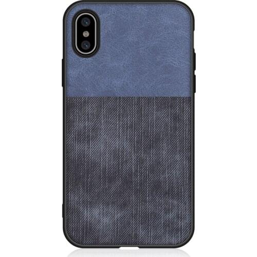 Phone Housing For IPhone XS Max XR X 8 7 6 6S Plus Vintage Fabric Canvas Cloth Texture Shockproof Case Business Style Case Cover