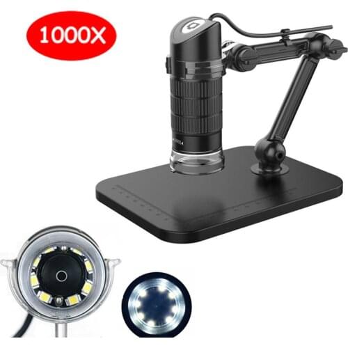 Dreamburgh 1000X USB Digital Microscope 8 LED HD Endoscope Electronic Video Microscope Portable Zoom Camera Magnifier with Stand