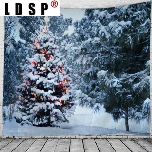 LDSP Tapestry Wall Hanging Christmas Tree Fabric Mural Background Cloth Wall Rugs Towel Beach Fabric Blanket Dorm Living Home De