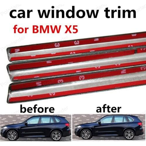 Hot sell For BMW X5 Window Trim Stainless Steel Decoration Strips Car Accessories Styling without column