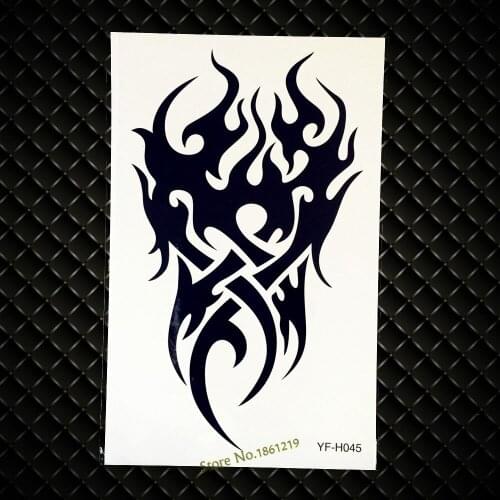 2017 Hot Black Temporary Tattoo Body Art Tattoos 3D Waterproof Temporary Tattoos Sticker Cool 3D Men Arm Leg Fake Tatoo Paper