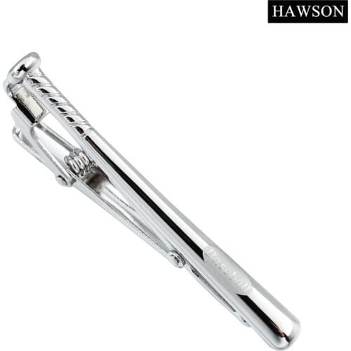 HAWSON Baseball Tie Clip Clasp Sporty Mens Tie Bar Pin for Slim Necktie Jewelry
