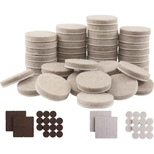 20mm Felt Chair Leg Pads 5mm Thick Floor Scratch Protector Mat Mute Non-slip Self Adhesive DIY Furniture Accessories