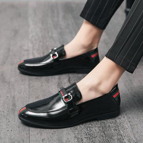 Summer Leather Shoes Shoes Male Fashion Sneakers Men Casual Mens Italian Leather For Gentle Black Sport Lather Moccasins