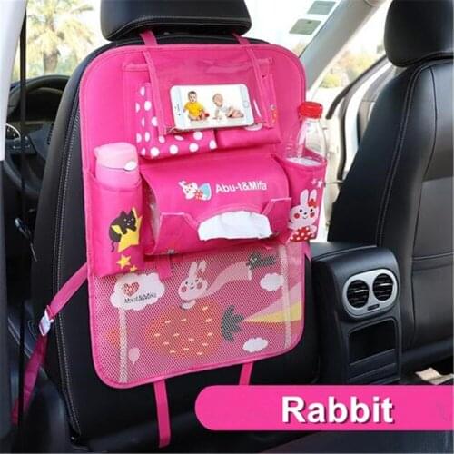 Cartoon Car Organizer Storage Bag Car Styling Touch Screen Phone Pouch Car Cup Holder Auto Tissue Bag Car Hanging Storage Holder
