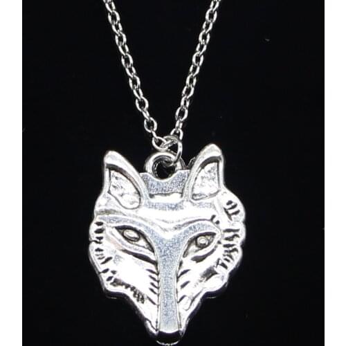 New Fashion Necklace 31x24mm wolf head Pendants Short Long Women Men Colar Gift Jewelry Choker