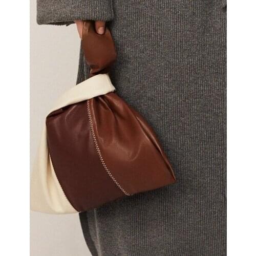 Color-blocking Open Asymmetrical Design Autumn 2021 One-shoulder Shopping Bag Handbag