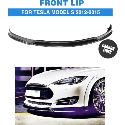 Carbon Fiber Front Lip Spoiler Chin for Tesla Model S Base Sedan 4-Door 2012-2015 Car Accessories