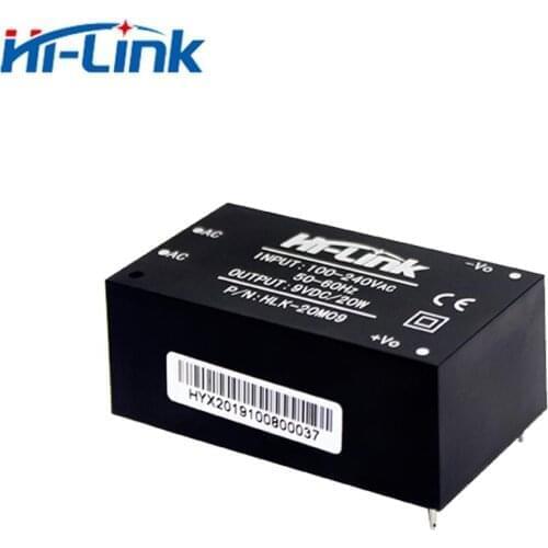 Free shipping Hi-Link 5pcs 220V 5V/9V/12V/15V/24V 20W AC DC isolated switching step down power supply module home automation