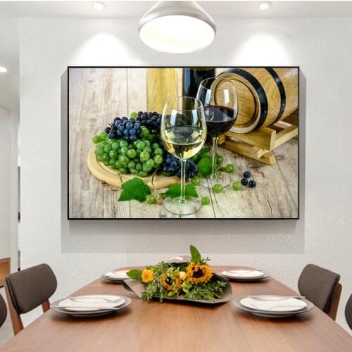 Realist Grape Wine Wall Art Decorative Canvas Prints For Hotel Wall Decor Art Canvas Paintings On The Wall Picture Cuadros Decor