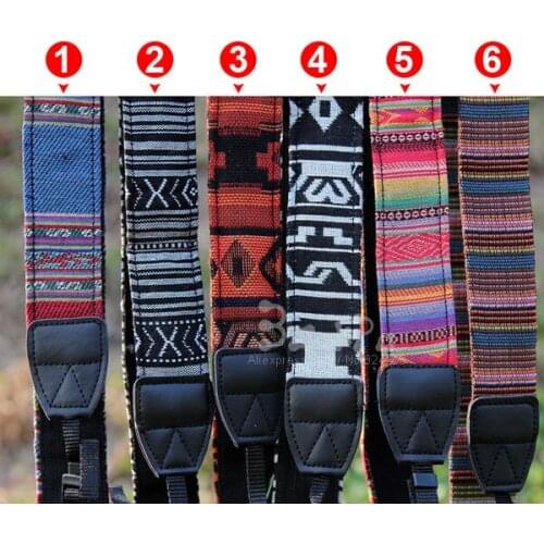 10pcs Camera Neck Shoulder Strap Belt Durable Cotton Vintage color Hippie Style for Canon Nikon Pentax Sony SLR DSLR