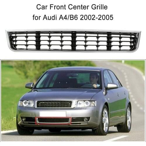Car Front Lower Bumper Center Grille fit for Audi A4/B6 2002-2005 Durable