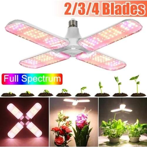 LED Grow Lamp Foldable Full Spectrum LED Plant Growth Lighting Indoor Grow Lights E27 Hydroponic Plants Grow Light